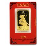 2020 1 oz Gold Bar - PAMP Suisse Year of the Rat (In Assay)