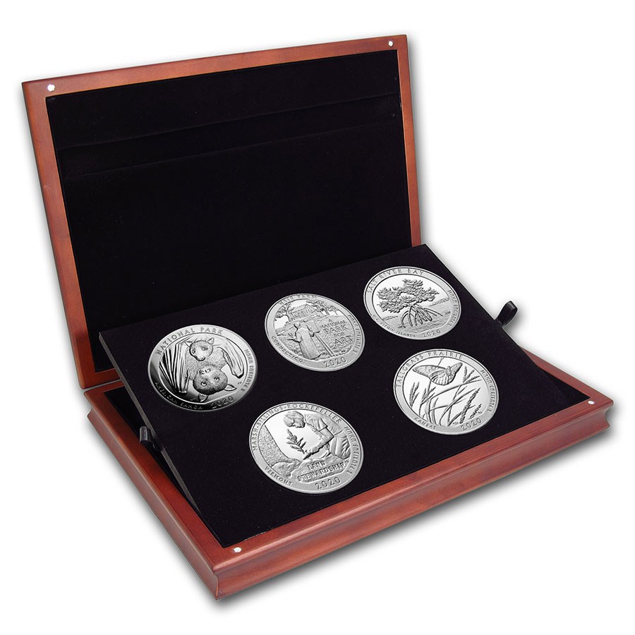 2020 5 oz Silver ATB 5-Coin Set (Elegant Display Box)