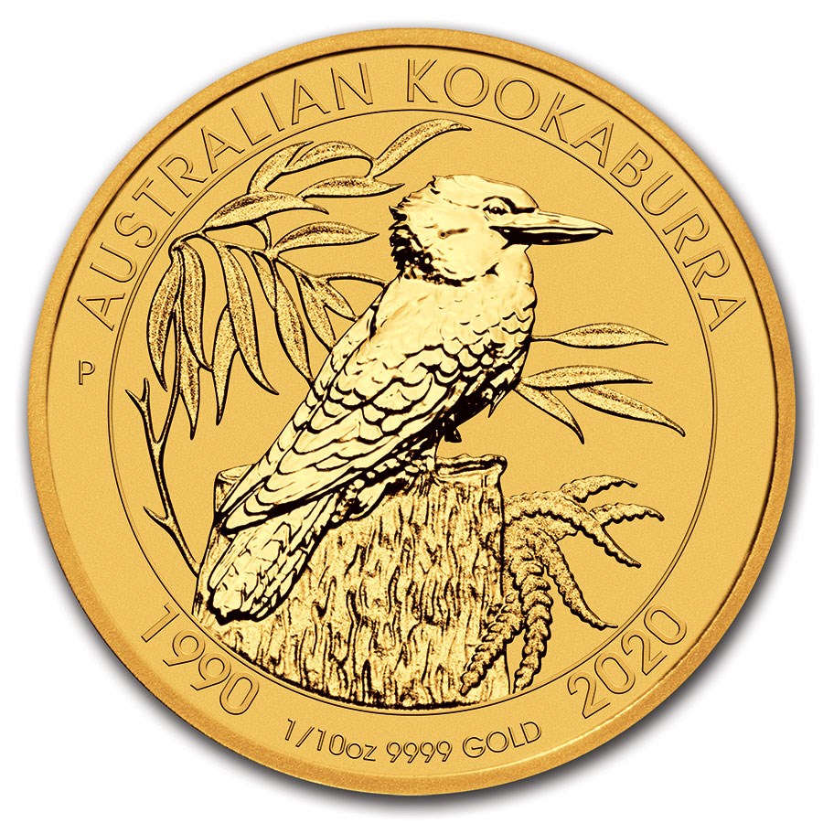 2020 Australia 1/10 oz Gold Kookaburra BU