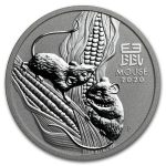 2020 Australia 1/2 oz Silver Lunar Mouse BU (Series III)