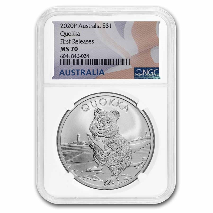2020 Australia 1 oz Silver Australian Quokka MS-70 PCGS FS