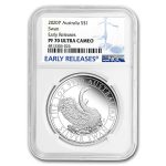 2020 Australia 1 oz Silver Swan PF-70 NGC (ER)
