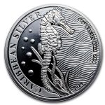 2020 Barbados 1 oz Silver Caribbean Seahorse BU
