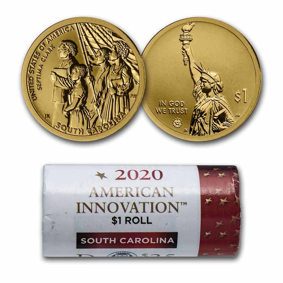 2020-D American Innovation $1 Septima Clark ($25 Roll) (SC)
