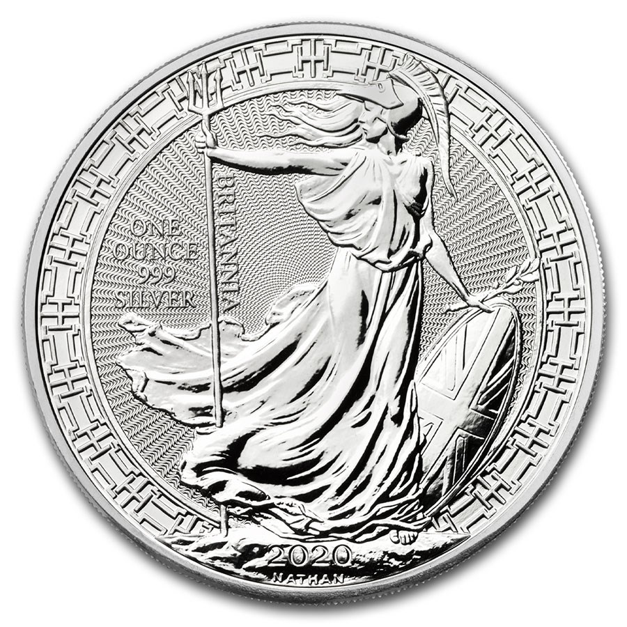 2020 Great Britain 1 oz Silver Britannia Oriental Border
