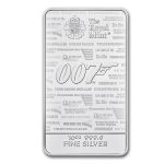 2020 Great Britain 10 oz Silver James Bond 007 Bar