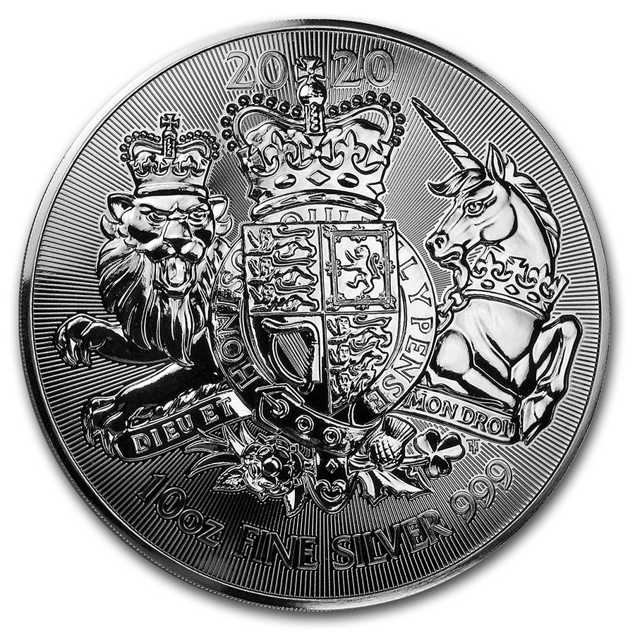 2020 Great Britain 10 oz Silver The Royal Arms BU