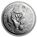 2020 Laos 1 oz Silver 500 KIP Tiger BU (Panthera Tigris)