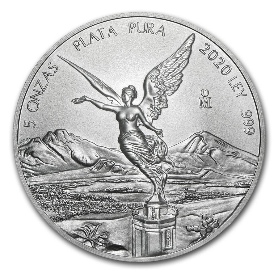 2020 Mexico 5 oz Silver Libertad BU