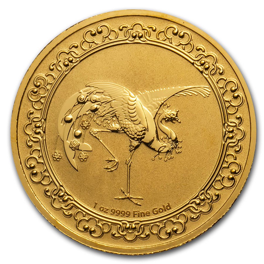 2020 Niue 1 oz Gold $250 Celestial Animals Phoenix (w/Box & COA)