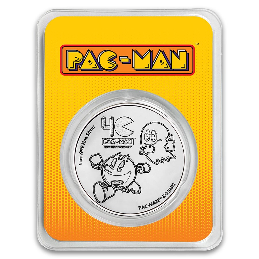 2020 Niue 1 oz Silver $2 PAC-MAN™ 40th Anniversary Coin in TEP