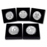 2020-P 5-Coin 5 oz Silver Burnished ATB Set (w/Box & COA)