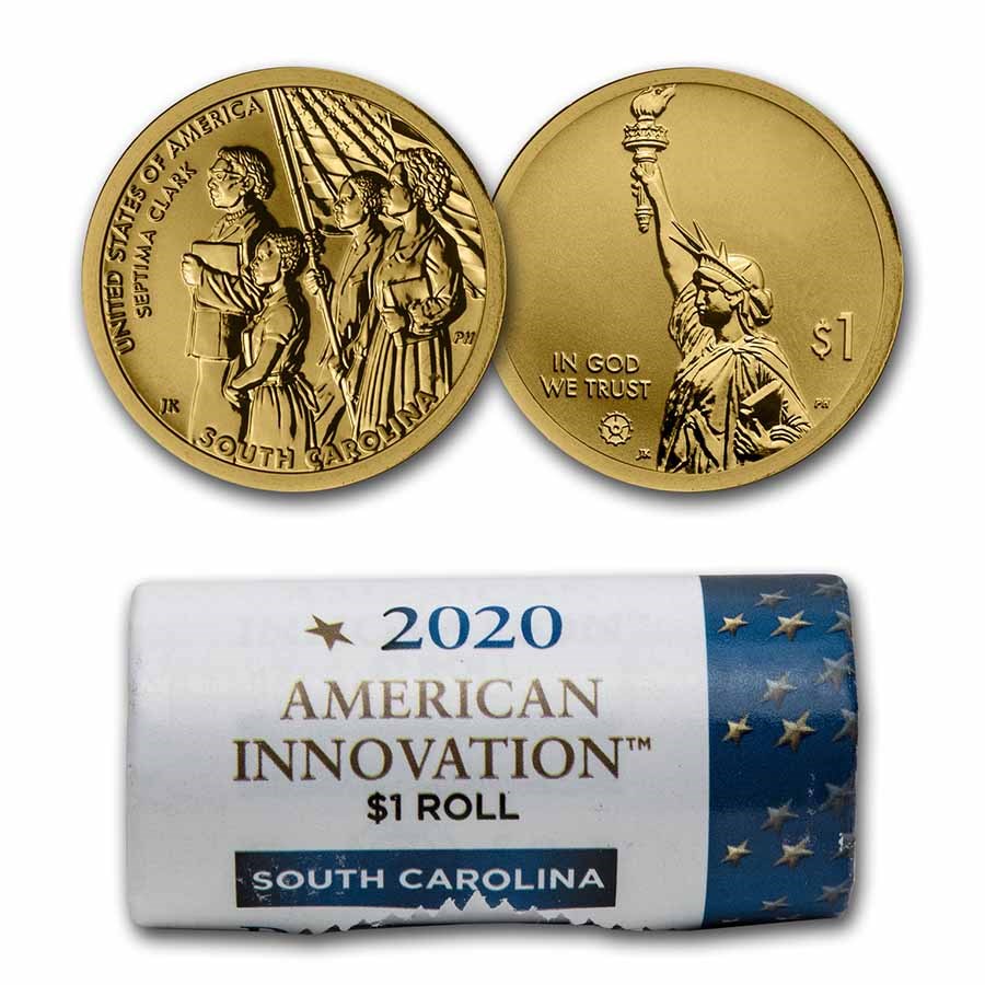 2020-P American Innovation $1 Septima Clark ($25 Roll) (SC)