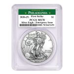 2020 (P) American Silver Eagle MS-70 PCGS (FS, Philadelphia)
