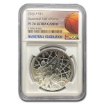 2020-P Basketball Hall of Fame $1 Silver PF-70 NGC