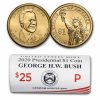 2020-P George H.W. 25-Coin Presidential Dollar Roll BU