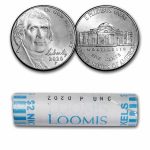 2020-P Jefferson Nickel 40-Coin Roll BU