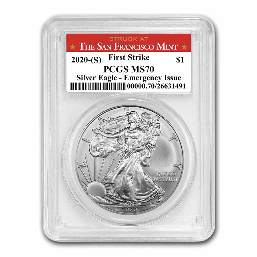 2020 (S) American Silver Eagle MS-70 PCGS (FS, San Francisco)