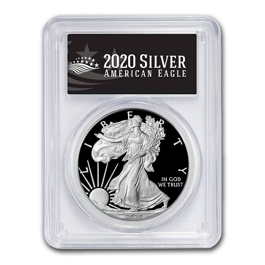 2020-S Proof American Silver Eagle PR-70 PCGS (FDI, Black Label)