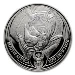 2020 South Africa 1 oz Silver Big Five Rhino BU