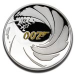 2020 Tuvalu 1 oz Silver James Bond 007 High Relief Proof