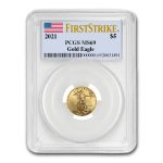 2021 1/10 oz American Gold Eagle (Type 1) MS-69 PCGS (FS®)