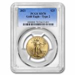 2021 1/2 oz Gold Eagle (Type 2) MS-70 PCGS