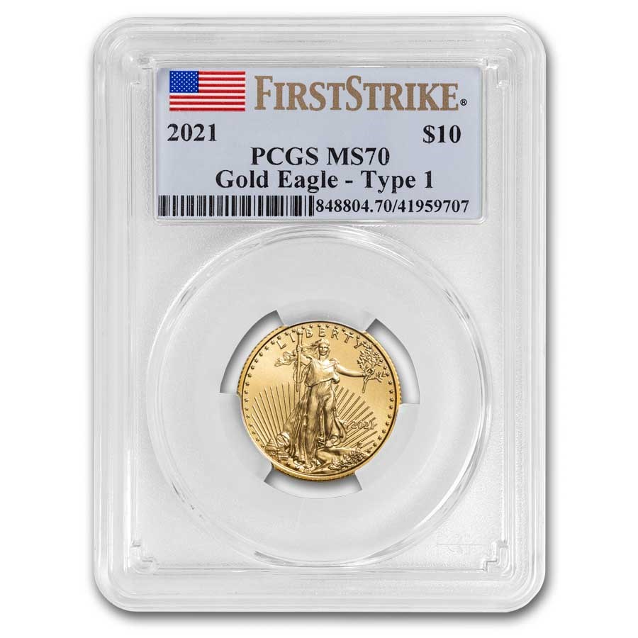 2021 1/4 oz American Gold Eagle (Type 1) MS-70 PCGS (FS®)