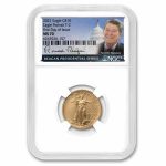 2021 1/4 oz American Gold Eagle (Type 2) MS-70 NGC (Reagan)