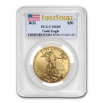 2021 1 oz American Gold Eagle (Type 1) MS-69 PCGS (FirstStrike®)
