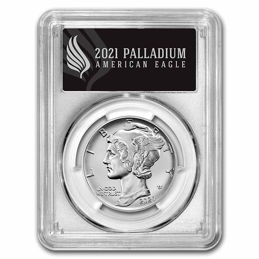 2021 1 oz American Palladium Eagle MS-70 PCGS (FS®, Black)