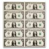 2021 (A-Boston) $1.00 FRN CU (Fr#-B) 10 Uncut sheet