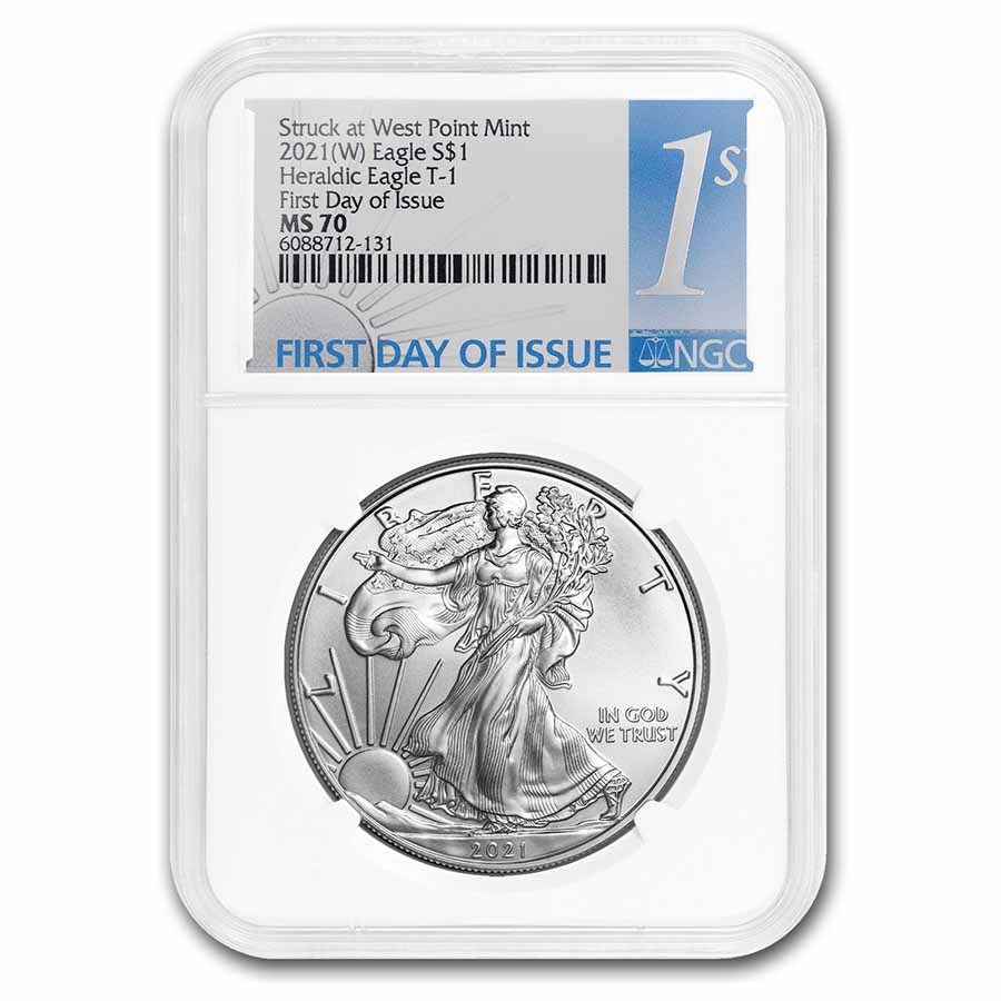 2021 American Silver Eagle (Type 1) MS-70 NGC (FDI)