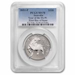 2021 AUS 1 oz Platinum Lunar Ox MS-70 PCGS (FDI)