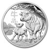2021 Australia 1/2 oz Silver Lunar Ox Proof (w/Box & COA)