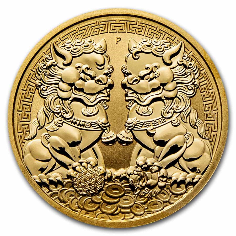 2021 Australia 1 oz Gold Double Pixiu BU