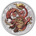 2021 Australia 1 oz Silver Dragon Colorized BU (in Capsule)