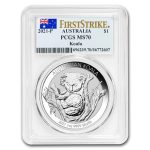 2021 Australia 1 oz Silver Koala MS-70 PCGS (FirstStrike®)