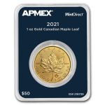 2021 Canada 1 oz Gold Maple Leaf (MintDirect® Single)