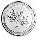 2021 Canada 10 oz Silver $50 Magnificent Maple Leaves BU