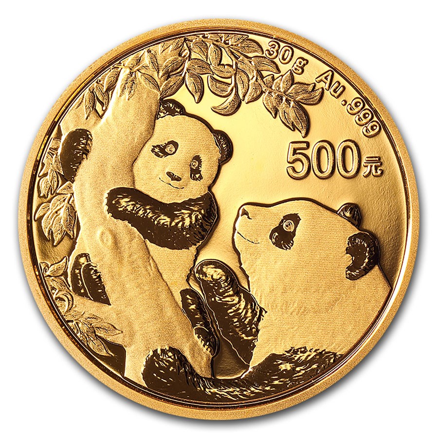2021 China 30 gram Gold Panda BU (Sealed)
