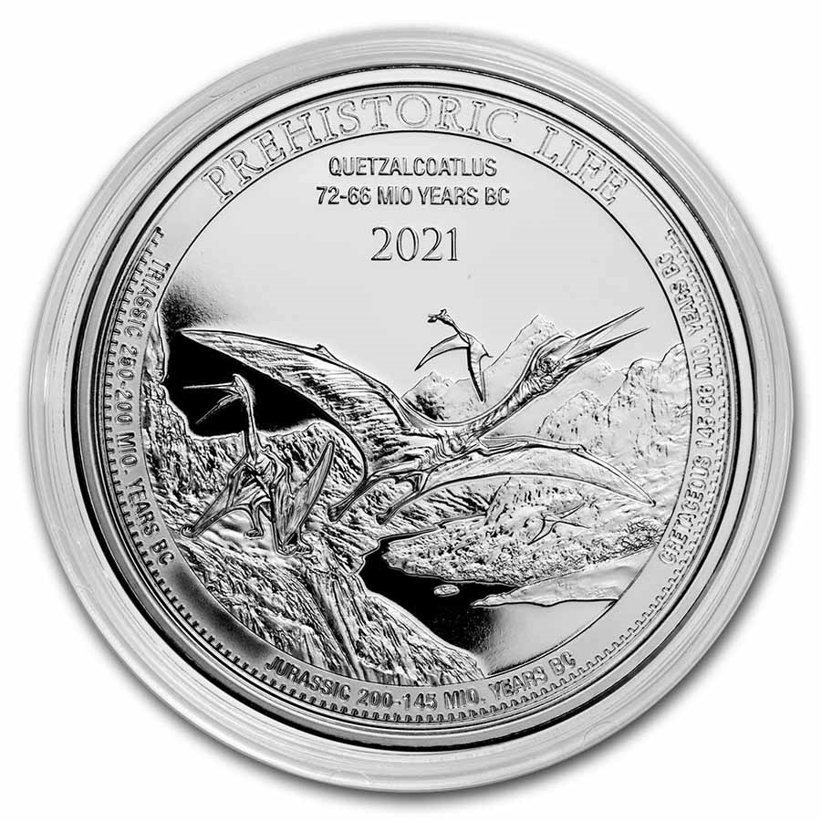 2021 Democratic Rep. of Congo 1 oz Silver Quetzalcoatlus BU