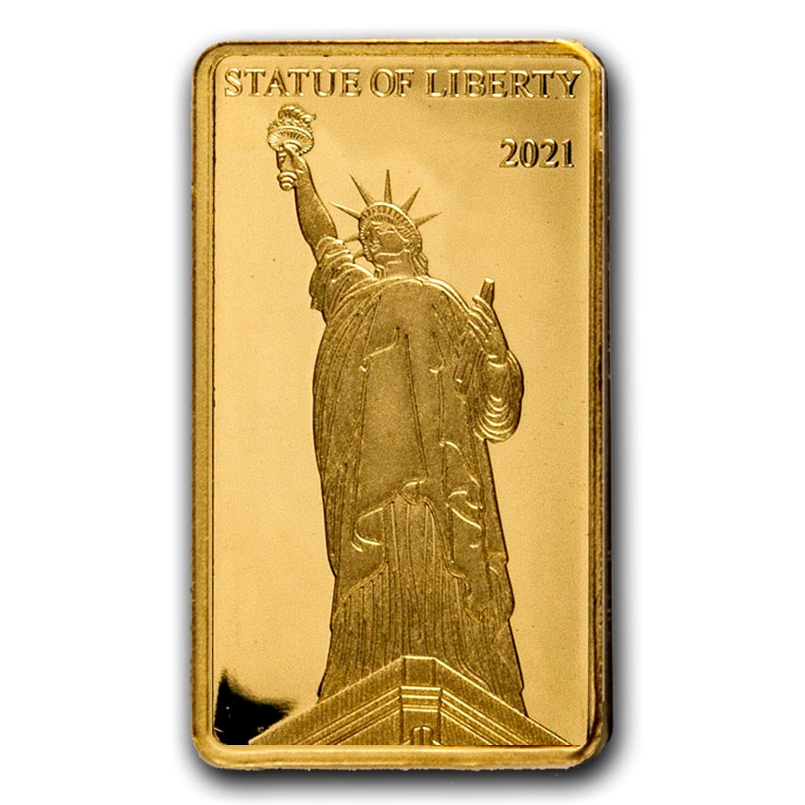 2021 Fiji 1/100 oz Landmarks Of The World (Statue of Liberty)