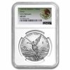 2021 Mexico 1 oz Silver Libertad MS-69 NGC (ER, Coat of Arms)
