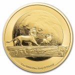 2021 Niue 1 oz Gold $250 Disney Lion King: Hakuna Matata BU