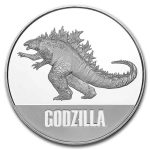 2021 Niue 1 oz Silver $2 Godzilla Coin BU