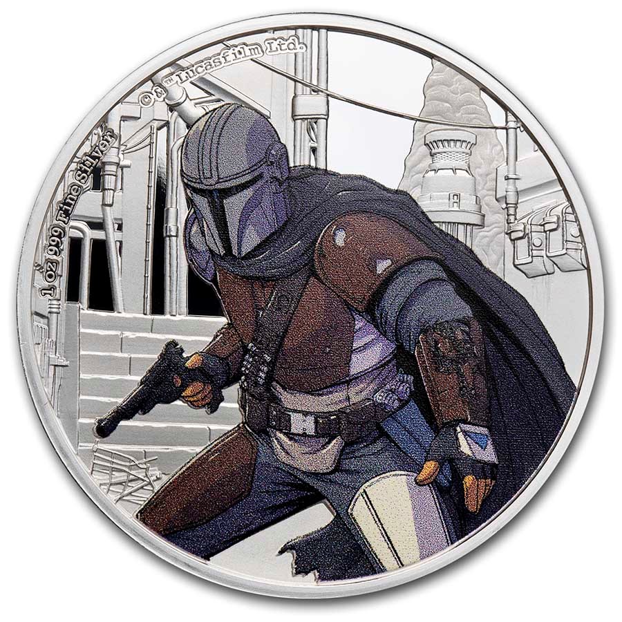 2021 Niue 1 oz Silver $2 Star Wars The Mandalorian (w/Box & COA)