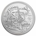 2021 Niue 1 oz Silver Icons of Inspiration: da Vinci BU