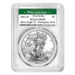 2021 (P) American Silver Eagle MS-70 PCGS (FS, Philadelphia)