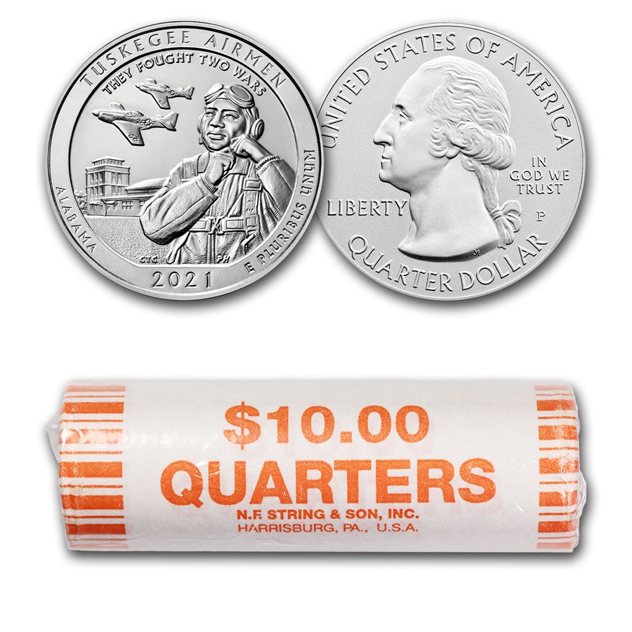 2021-P ATB Quarter Tuskegee Airmen National Historic 40-Coin Roll